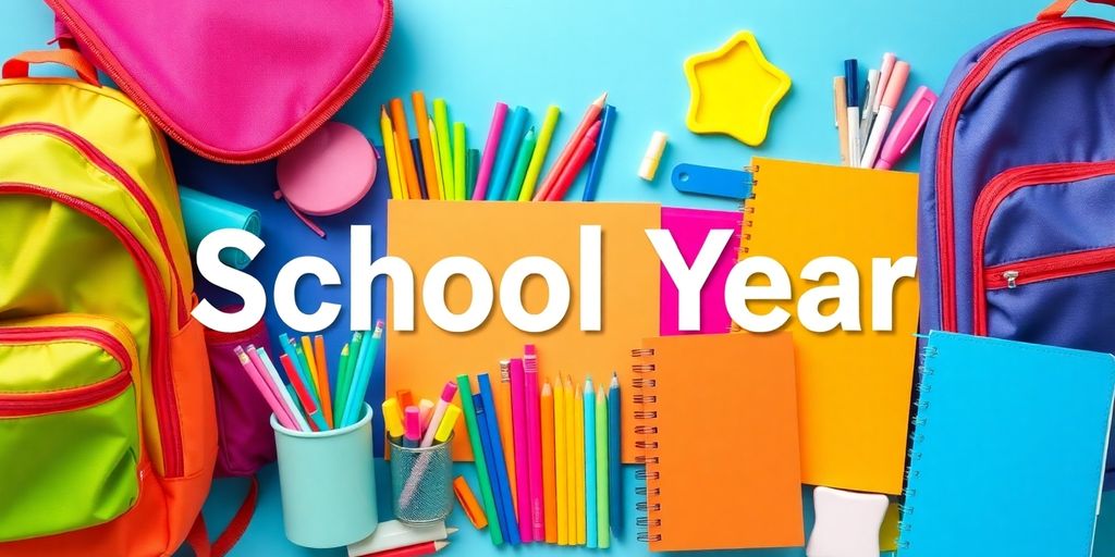 Bunte Schulsachen für einen stressfreien Schulstart.
