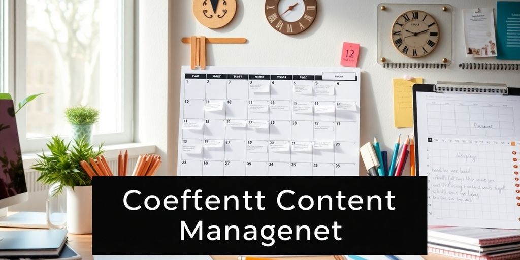 Gut organisierter Arbeitsplatz mit Kalender und Planer