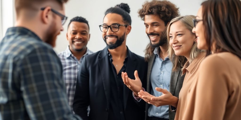 Diverse Gesellschafter diskutieren über Unternehmensgründung.