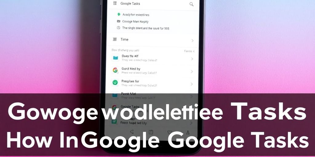 Mobile Nutzung der Google Tasks App auf einem Smartphone.