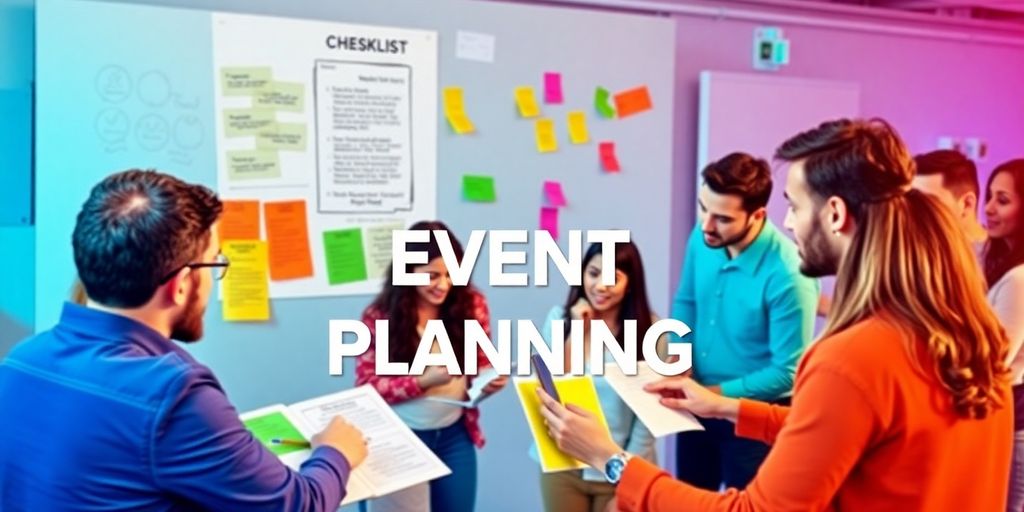 Vielfältige Menschen planen gemeinsam ein erfolgreiches Event.