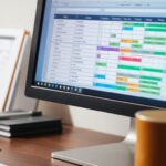 Ein Foto einer Excel-To-Do-Liste auf einem Bildschirm.