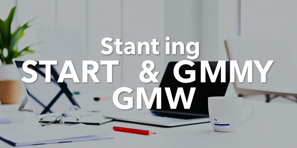 Moderne Büroeinrichtung mit Laptop und Dokumenten.