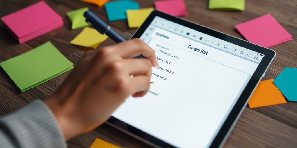 Nahaufnahme einer Hand, die eine To-Do-Liste erstellt.