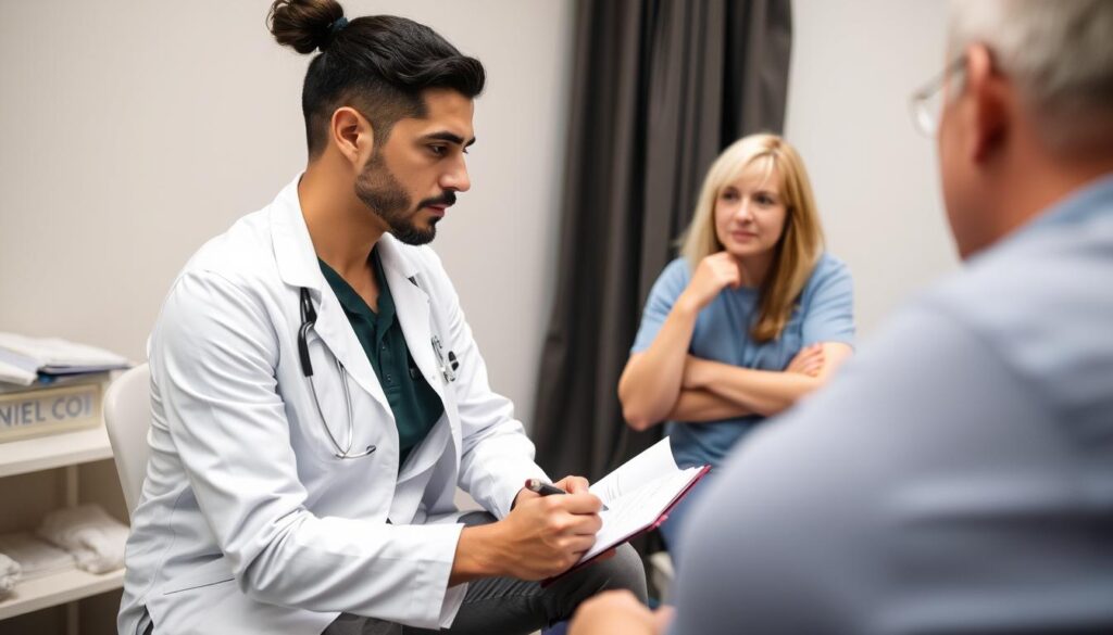 Erstgespräch zwischen Physiotherapeut und Patient Erstgespräch zwischen Physiotherapeut und Patient