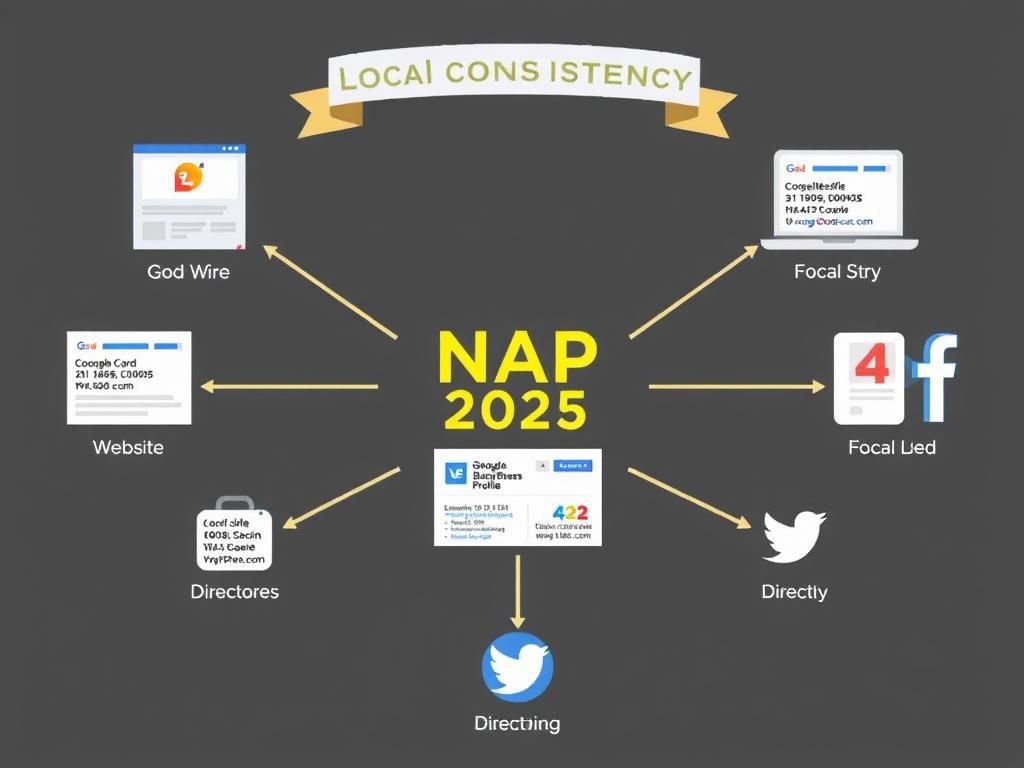 Diagramm zur NAP-Konsistenz für Local SEO 2025