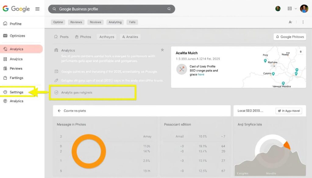 Google Unternehmensprofil Dashboard mit Local SEO 2025 Optimierungsmöglichkeiten