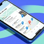 Smartphone mit Local SEO 2025 Suchergebnissen und Google Maps