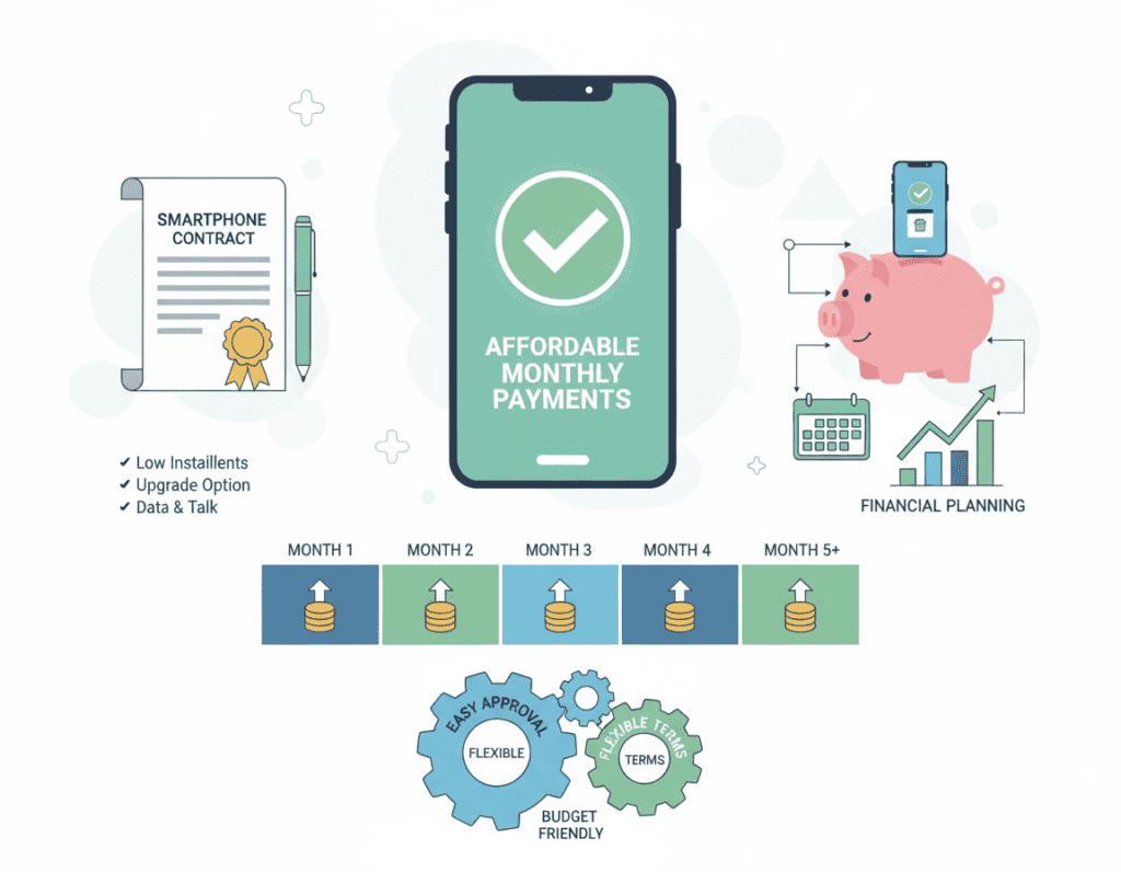 Smartphone-Vertrag mit günstigen monatlichen Raten
