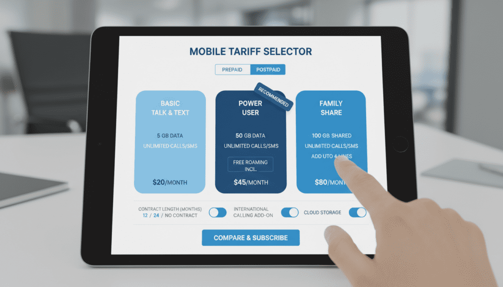 Tarifvergleich für Smartphone-Nutzung