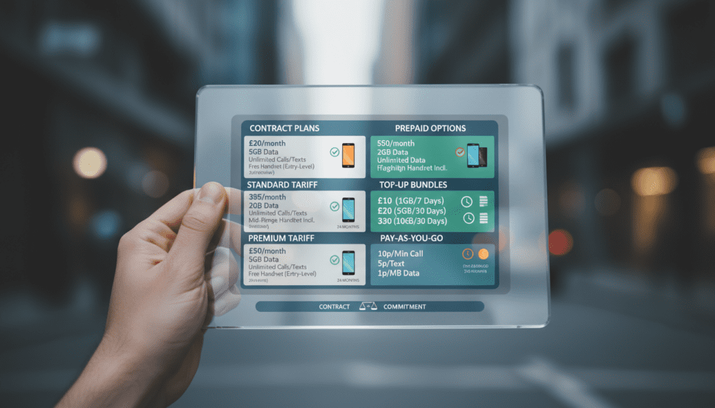 Vertragsoptionen für Smartphones Übersicht